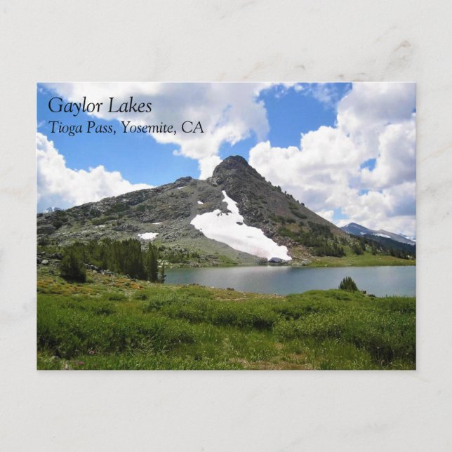 Lagos de Gaylor, paso de Tioga, Yosemite, postal d (Anverso)