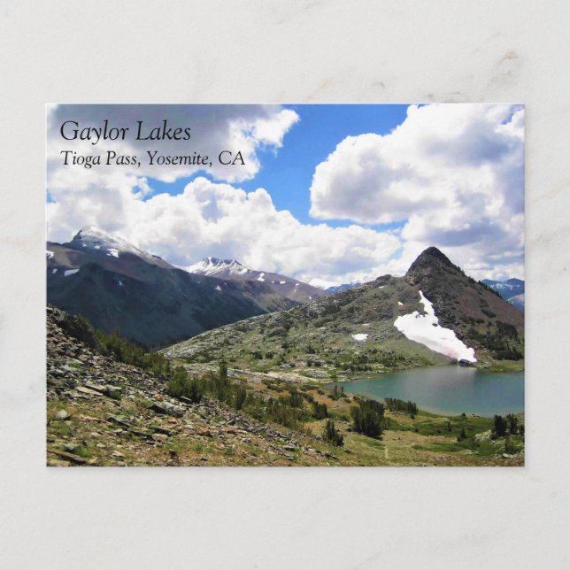 Lagos de Gaylor, paso de Tioga, Yosemite, postal d (Anverso)