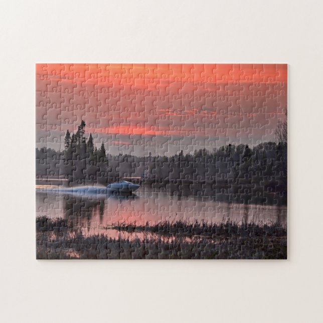 Lagos y bosques Quebec. Rompecabezas (Horizontal)