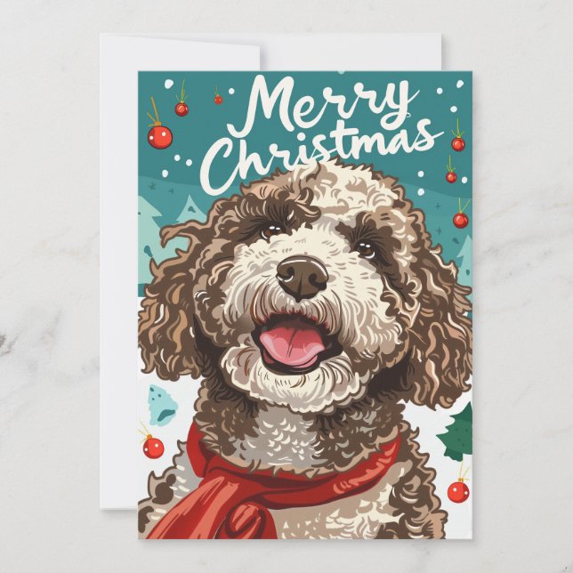 Lagotto Romagnolo Feliz Navidad (Anverso)