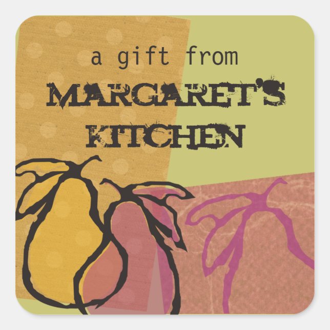 Lágrimas de fruta de arte cocinar etiqueta de rega (Anverso)