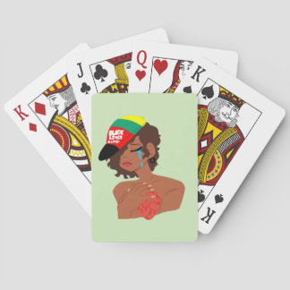 Lágrimas de mujer negra BLM cartas de juego clásic