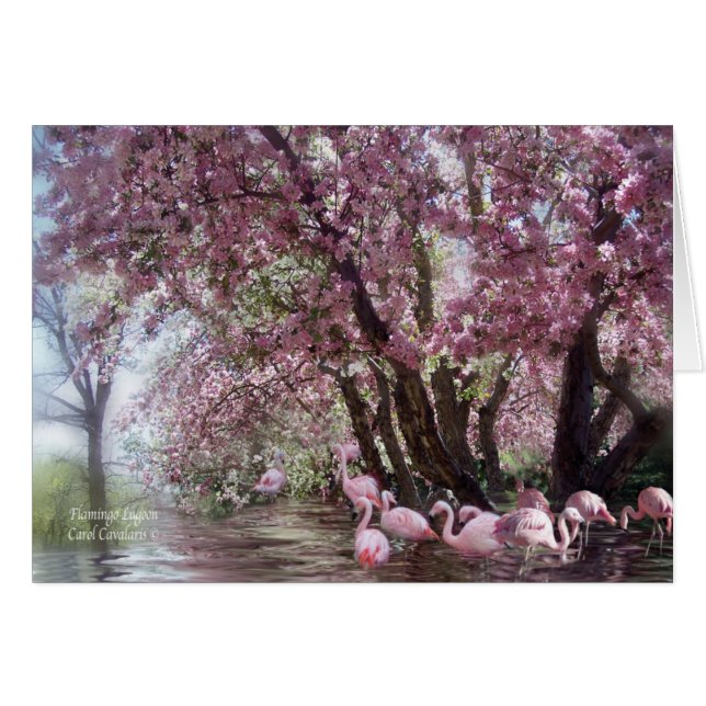 Laguna ArtCard del flamenco (Anverso (Horizontal))