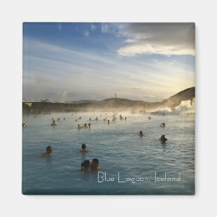 Laguna Azul Islandia Spa Geotérmico Escénico Imán
