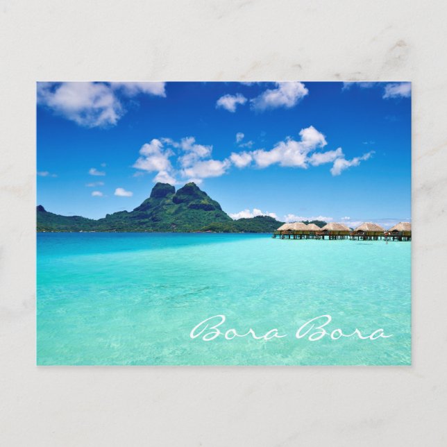 Laguna azul para la postal Mt Otemanu Bora Bora (Anverso)