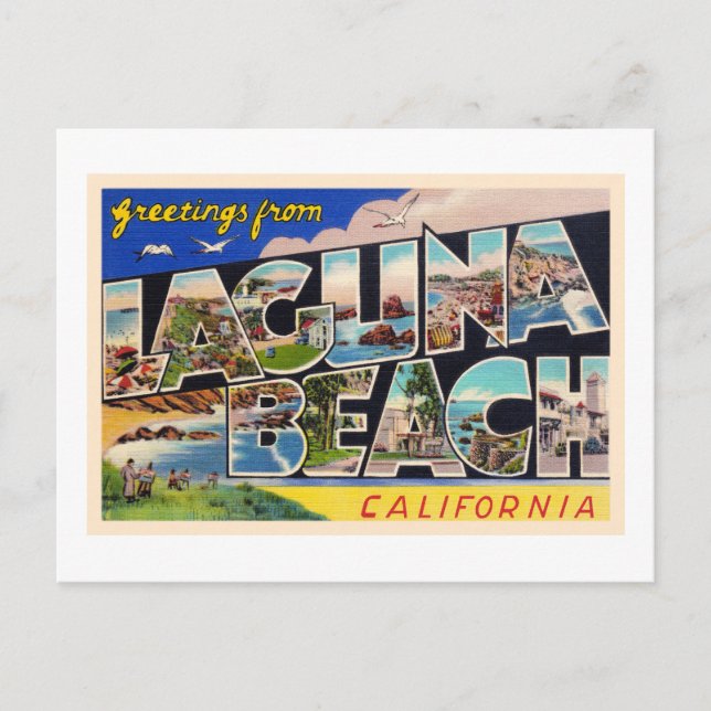 Laguna Beach California Carta grande postal (Anverso)