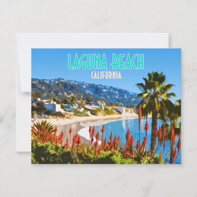 Laguna Beach Naranja County California Vintage (Anverso)