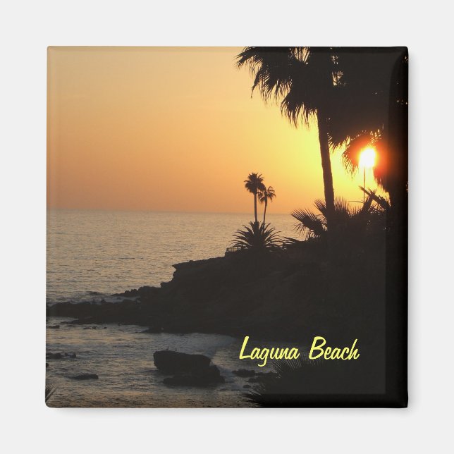 Laguna Beach océano imán de puesta de sol (Frente)
