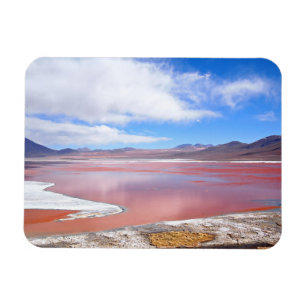 Laguna Colorada en rectángulo del imán de Bolivi