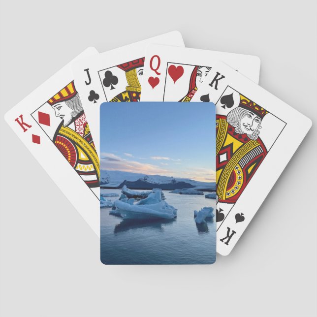 Laguna de glaciares islandesa - cartas de juego (Reverso)