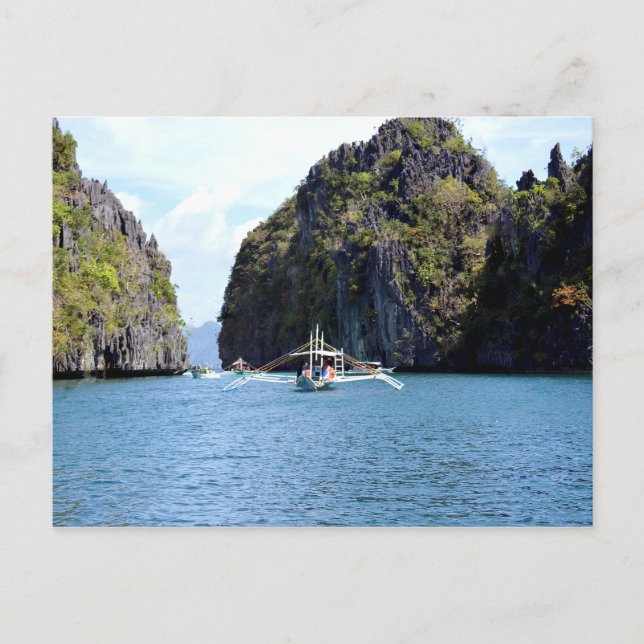 Laguna en la postal de El Nido Palawan (Anverso)