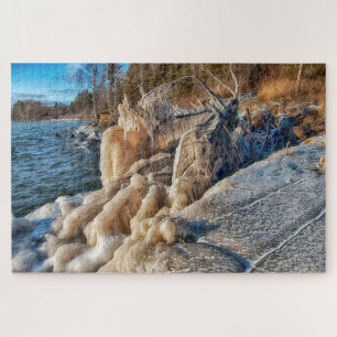Laguna Superior Shore and Icicles Jigsaw Puzzle