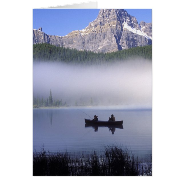 Laguna Waterfowl de pesca de canoa, Banff National (Frente)
