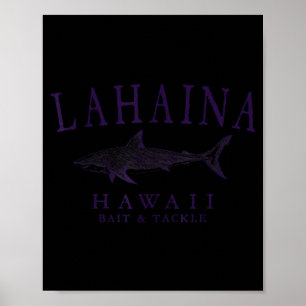 Lahaina hawaii tiburón vintage ciruela arte pesca