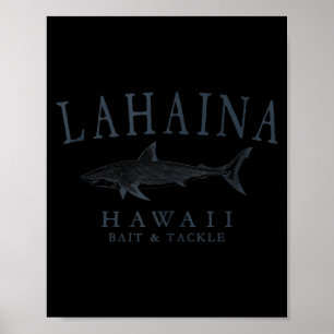 Lahaina hawaii tiburón vintage pizarra arte pesca