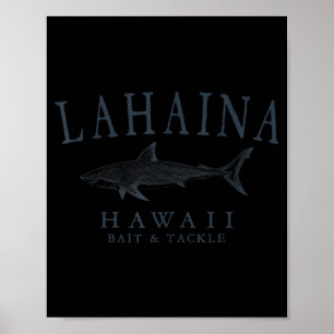 Lahaina hawaii tiburón vintage pizarra arte pesca 