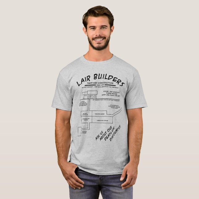 Lair Builders - Camiseta de humor Sci-fi (Anverso completo)