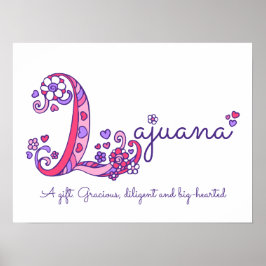 Lajuana inicial L garabato arte nombre significado