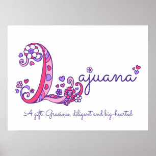 Lajuana inicial L garabato arte nombre significado