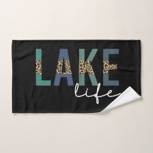 Lake Life Happy Place Cheetah Print Typography
