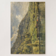 Lake Lucerne Swiss Alpine Chalet Art Puzzle