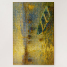 Lake Lucerne Switzerland Golden Boats Art Puzzle