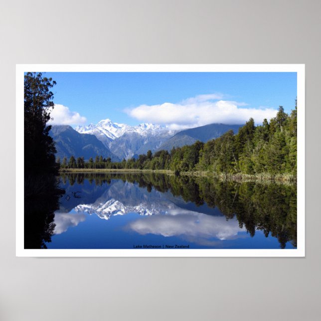 Lake Matheson póster (Frente)