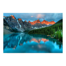 Lake Peaks Personalizado arte en pared Poster