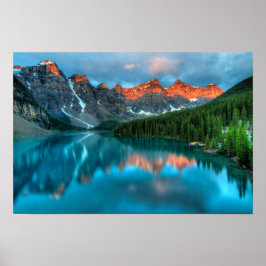 Lake Peaks Personalizado arte en pared Poster