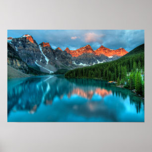 Lake Peaks Personalizado arte en pared Poster