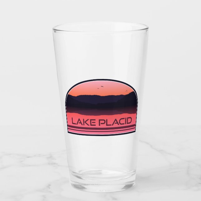 Lake Placid New York Red Sunrise (Anverso)