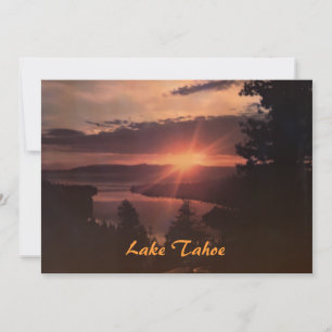 Lake Tahoe en la invitación de la fiesta Sunrise