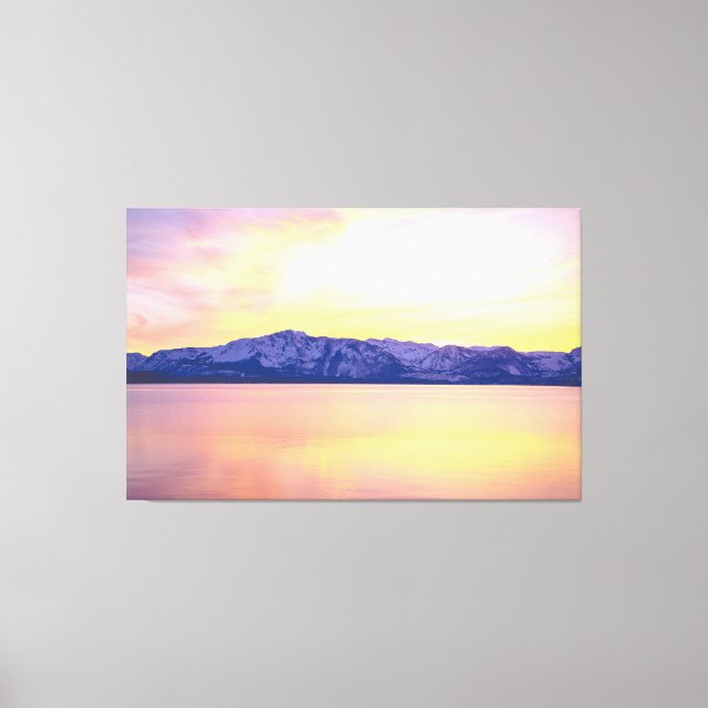 Lake Tahoe Sunset Wall Art, 60x38 Gran Lienzo (Anverso)