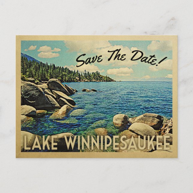 Lake Winnipesaukee Guardar Las Postales Vintage De (Anverso)