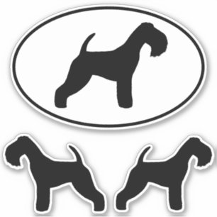 Lakeland Terrier Dog Silhouettes Vinyl Pegatina Se
