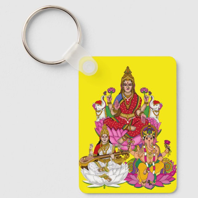 Lakshmi Saraswati Ganesha Llavero (Anverso)