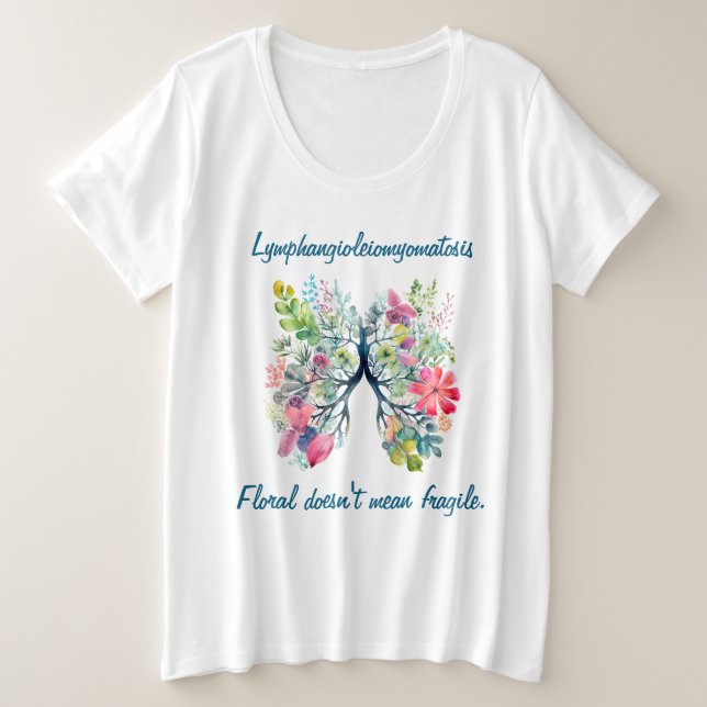 LAM Floral Doesn't Mean Fragile Women's T-Shirt (Anverso del diseño)
