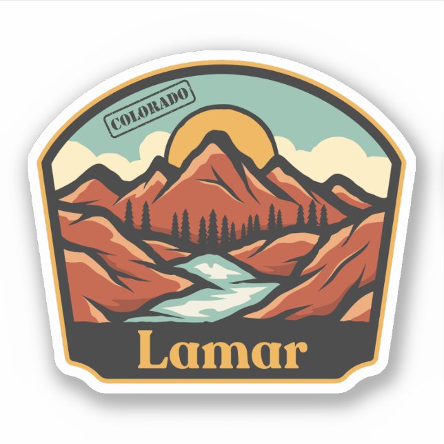 Lamar, pegatina de Colorado (Anverso)