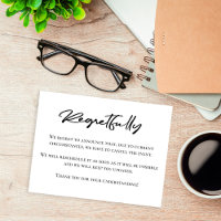 Lamentablemente, la invitación de cancelación en b