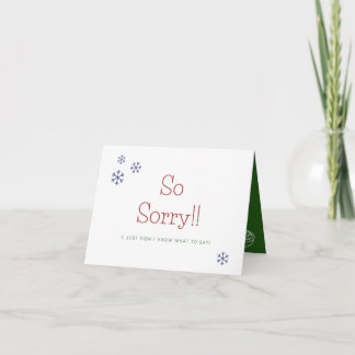 Lamento la tarjeta de Navidades de dolor humorísti