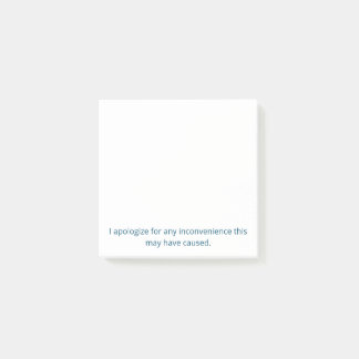 Lamento las molestias de las notas Post-it