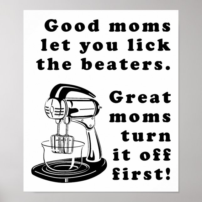 Lamer Los Golpeadores Mamá Divertida Madre Póster  (Frente)