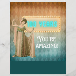 Lámina 100.º libro de cumpleaños de cantante de cosecha