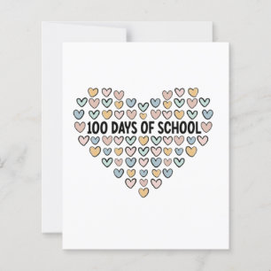 Lámina 💖 100 días de diseño del corazón escolar