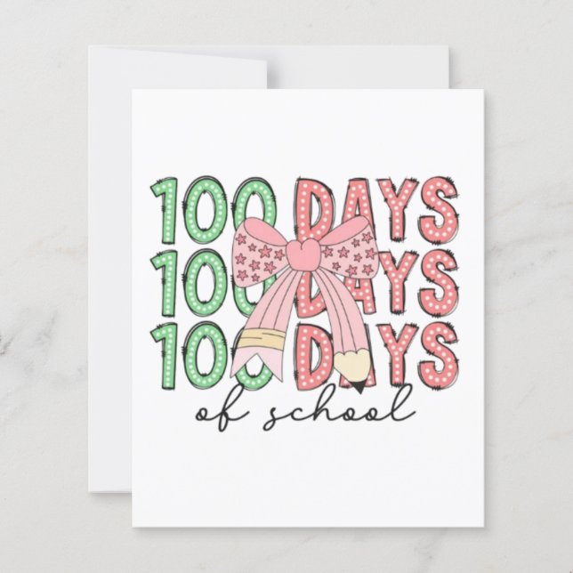 Lámina 🎉 🎀 100 días de 🎀 escolar 📚 (Anverso)