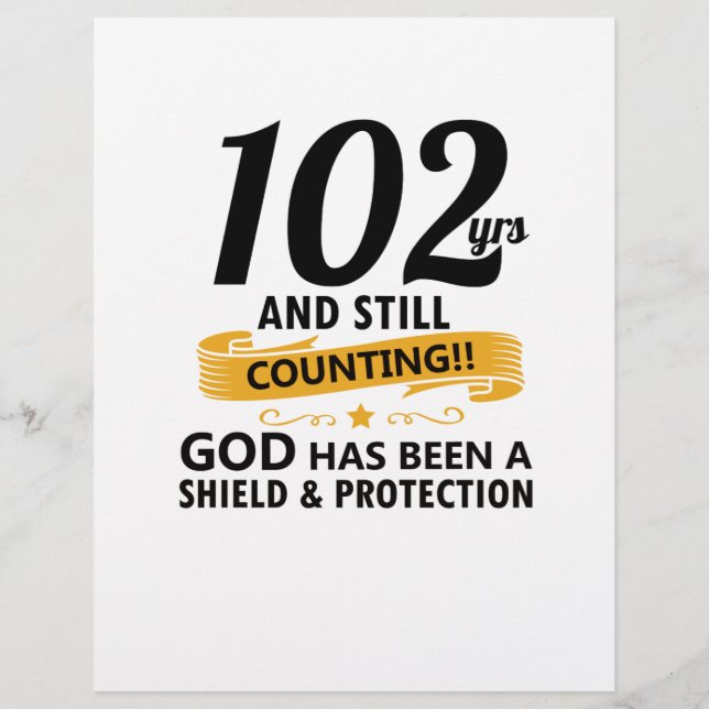 Lámina 102 años y aún contando cumpleaños (Anverso)