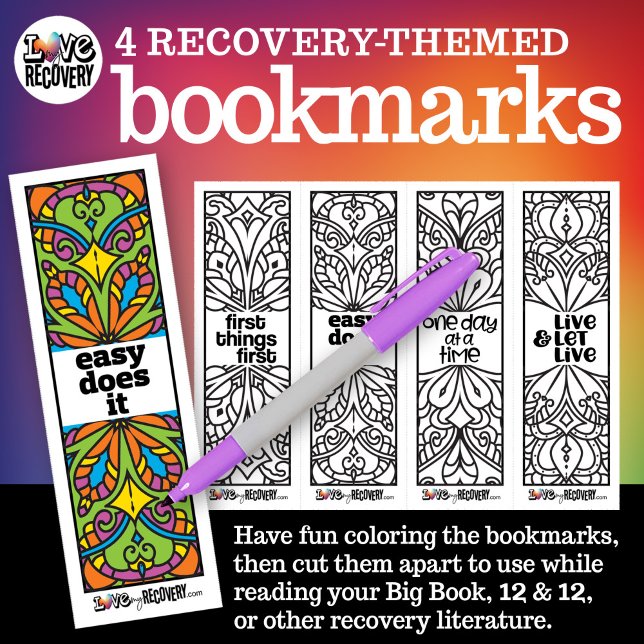 Lámina 12-Step Slogans Bookmarks (Subido por el creador)