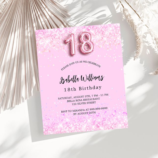 Lámina 18.ª invitación al presupuesto de confeti rosa (Subido por el creador)