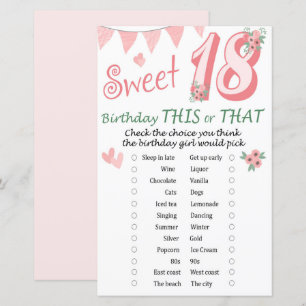 Lámina 18.º cumpleaños éste o aquel juego