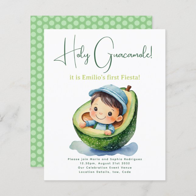 Lámina 1.ª Fiesta Cumpleaños para un PRESUPUESTO BOY Agua (Anverso / Reverso)